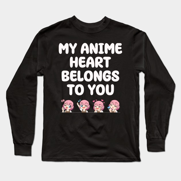 Valentine's Day anime - My anime heart belongs to you Long Sleeve T-Shirt by artdise